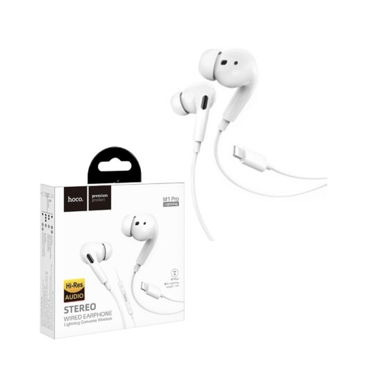 Hoco Wired Earphones M1 Pro for Lightning with Mic 1.2m White